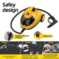 Nettoyeur vapeur pour voiture haute performance avec réservoir d'eau de 1,5 à 2 L, nettoyeur vapeur électrique, 22 accessoires, haute température pour les sols