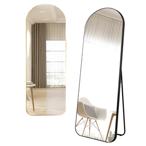 Phong Cách Hiện Đại Đầy Đủ Cơ Thể Mặc Quần Áo Gương Handmade Kim Loại Đóng Khung Tầng Thường vụ Glass Treo Tường Cho Cô Gái Của Phòng Ngủ - Product Image 2