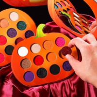 Halloween Kürbis Lidschatten-Palette 12 Farben Schimmernd Hochpigmentiert Vegan Tierversuchsfrei Augen-Make-up Großhandel Private Label Individuell