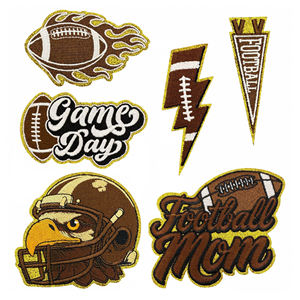 Parches Bordados con Purpurina de Fútbol Americano para Planchar, para Mamá de Jugador de Fútbol - Product Image 1