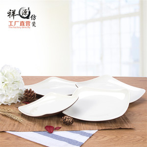 จานเมลามีนสีขาวทรงสี่เหลี่ยม ทนทาน เหมาะสำหรับโรงแรม งานเลี้ยง บุฟเฟ่ต์ - Product Image 4