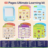 Juguete Educativo para Niños, Lector de Tarjetas Flash con Voz para la Educación Temprana del Inglés, Máquina de Aprendizaje con Inserción de Tarjetas Inteligente, Sin Pantalla