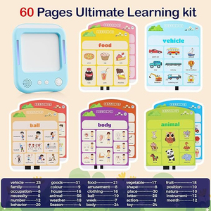 เครื่องอ่านบัตรคำศัพท์<span class=keywords><strong>ภาษา</strong></span>อังกฤษสำหรับเด็กเล็ก พร้อมหน้าจอแสดงผล ของเล่นเสริมพัฒนาการแบบไม่ใช้หน้าจอ - Product Image 3