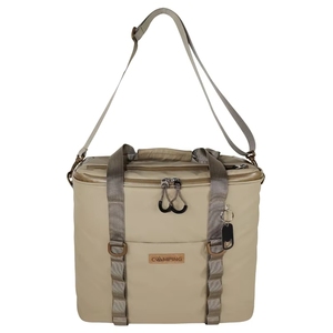 Custom Classic Style Large Capacity Waterproof Insulated Thermal Cooler Bag Geometric Pattern Polyester Zipper Handle Outdoor - Product Image 5