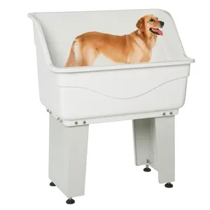 Usine de baignoires de toilettage pour animaux de compagnie en fibre de verre OEM Baignoire de toilettage pour chiens sur pied Baignoire de lavage pour chiens Baignoire avec shampoing pour chiens Baignoire pour animaux de compagnie en acrylique