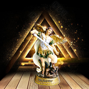 Statua di San Michele Arcangelo in Resina, 5.5 Pollici, Figura Religiosa Cattolica, Decorazione per la Casa - Product Image 6