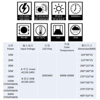 Luces LED Lineales para Exteriores, IP65, Delgadas, 220V, 100W, 30W RGB, 30W RGBW, Proyector LED de Pared