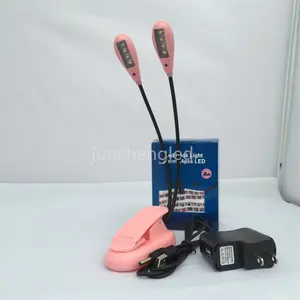 Usb או בדרך כלל סוללה נחש עיניים עיניים ראשים כפולים קריאה בלילה במיטה, אור קריאה חמה עם מהדק