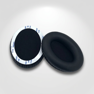 For Audio-Technica ATH-ANC9 ANC27 Earpads Ear Pads Ear Cushions <b>Protein</b> Leather Noise Cancelling Headset Sponge Cups Black - Product Image 2