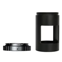 Adaptateur de montage d'objectif d'appareil photo en acier inoxydable et aluminium usiné CNC, anodisé noir sur mesure, pour EDM à fil, précision ISO 9001