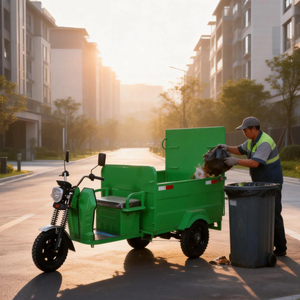 Tricycle Électrique Sanitaire à Caisse Ouverte 1000W 60V pour la Collecte <span class=keywords><strong>des</strong></span> Déchets et le Nettoyage Urbain - Product Image 2