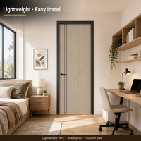 Porte intérieure en WPC légère, facile à installer, moderne, étanche, sur mesure pour appartement, bureau, chambre à coucher, projet