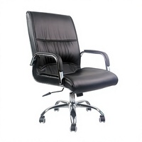 Chaise de bureau en cuir moderne et minimaliste, pivotante, ergonomique, réglable en hauteur, pour ordinateur, livraison directe d'usine