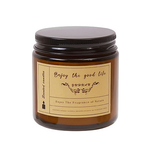 YUHUAN Scented Candles Soy Wax Glass Jar Aromatherapy For Home Bedroom Sleep Aid Minimalist Style - Product Image 3