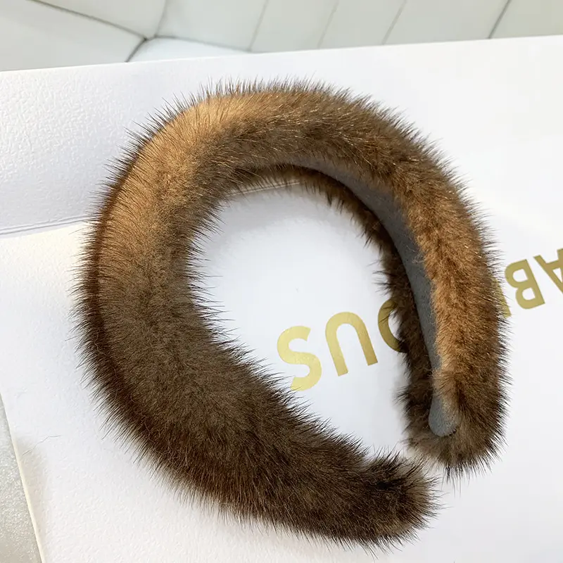 Cute Girl Hairpin Hair Accessories Made Of Real Rex Mink Fur In Various Colors
