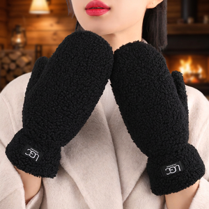 Mitaines convertibles sans doigts pour femmes, doublées en fausse fourrure Sherpa, longueur poignet, pour le ski, le cyclisme et les activités de plein air, vente en gros - Product Image 4
