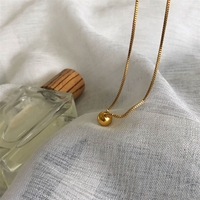 Collier Bowei au design de niche, pendentif rond, minimaliste et polyvalent, style vintage, perle