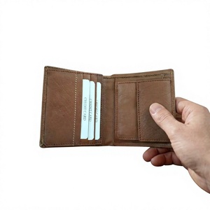 Portefeuille court pour homme en cuir de vache véritable, broderie lettre ouverte, motif étoile BS INTERNATIONAL, style tendance, imperméable, cadeau - Product Image 1