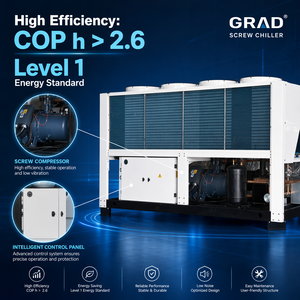 Système de refroidissement à vis à haute capacité, refroidi par air, avec contrôle intelligent pour la climatisation centrale commerciale - Product Image 3