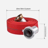 Tuyau d'incendie professionnel coloré rouge, jaune, vert, bleu, noir, violet, 2,5 pouces, doublé PU, pour la lutte contre l'incendie, fabrication OEM