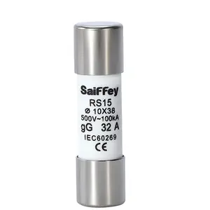 Saiffey Ac500/690V 32a Rs15 Keramisch Materiaal 10*38 Cilindrische Zekering Link