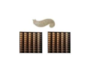 Rangement de voiture en bois rectangulaire écologique OEM Cortes avec étagères de présentation, roues, design moderne - Organiseur de jouets mural - Product Image 3