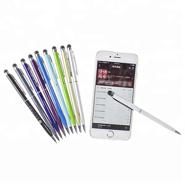 Pen Pen Pen Design Manufacturer With Metal Ballpoint Quality Crystal Screen Stylo Logo Custom Writing Stylus Pen
