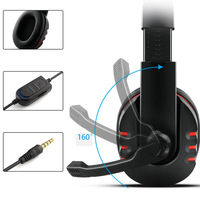 Casque d'ordinateur filaire avec lumières LED, pour enfant, avec micro détachable, écouteurs de Gamer
