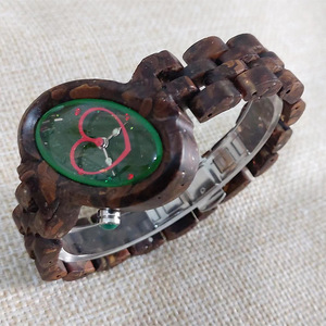 Yimi Qinxiang Coffee Watch con Sparkstone Dial Rhinestone Time Standard Heart Flying <span class=keywords><strong>Immortal</strong></span> Fashion Banda de acero inoxidable - Product Image 6