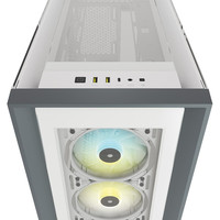 Boîtier d'ordinateur de bureau RGB blanc 5000x, format Mid-Tower ATX, refroidissement par eau 360, espace extra-large, prend en charge l'interface Type-C, panneau latéral