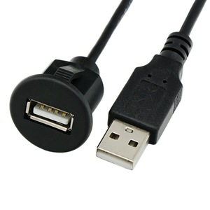 สายเคเบิล USB 2.0 แบบพอร์ตเดียว ชนิดตัวผู้-ตัวเมีย กันน้ำ สำหรับรถยนต์ รถจักรยานยนต์ เรือ แผงหน้าปัดรถยนต์ ใช้สำหรับต่อขยายและดัดแปลงข้อมูล - Product Image 4