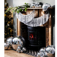 MEICHUANGHUI Heißer Verkauf Magische Roségold Glas Hängende Discokugel Neuheit Hängende Spiegel-Discokugel Coole Weihnachtsdekoration