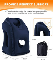 Oreiller de voyage gonflable pliable, coussin imperméable, couleurs et logo personnalisables, confortable pour le camping, la sieste et les voyages en voiture