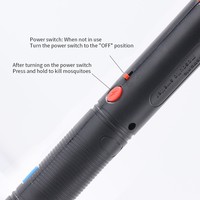Raquette anti-moustiques rechargeable de sécurité, tapette à insectes à haute tension avec grande grille, attrape-insectes physique écologique