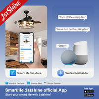 Ventilateur de plafond rétractable 1stshine de 42 pouces avec télécommande, lumières LED intégrées, qualité supérieure, vente en gros