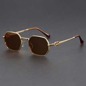 Hot-selling Retro Polygon Unisex Pilot <strong>Sunglasses</strong> for a Slimming Large <strong>Face</strong> - Product Image 3