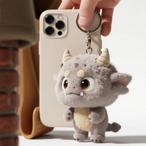 Özelleştirilmiş 3D süper yumuşak pamuk peluş ejderha heykelcik oyuncak telefon vaka kolye kurumsal IP Mini maskot hediye çevre birimleri - Product Image 2
