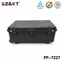 Valise trolley rigide PP haute qualité, prix bas, étanche IP67, antichoc, pour équipement lourd, avec roues et mousse de protection