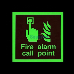 Segnale di Avvertimento di Sicurezza Personalizzato in PVC Rigido Bianco Fotoluminescente Autoluminoso per Punto di Chiamata Allarme Incendio - Product Image 3