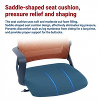 Chaise de bureau ergonomique à dossier solide, pivotante, réglable en hauteur, chaise d'ordinateur roulante, chaise de personnel, chaise d'apprentissage pour enfants à domicile, base en acier
