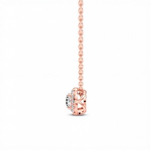 Colgante de Diamante Redondo de Primera Calidad de 0.20 Quilates, Creado en Laboratorio, para Mujer, Color VVS VS EF, Plata de Ley 925, Oro de 10KT 14KT 18KT - Product Image 2