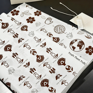 Papel de Seda para Envolver con Impresión de Logotipo Personalizado en Rosa, Blanco y Negro, para Ropa, Zapatos, Camisetas, Vino - Product Image 6