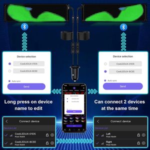 ไฟ LED Devil Eyes ของ Sasecgo ขนาด 15x4 นิ้ว เปลี่ยนสีได้ ตั้งโปรแกรมได้ สำหรับติดกระจกรถยนต์ ใช้ได้กับรถยนต์ทั่วไป - Product Image 2