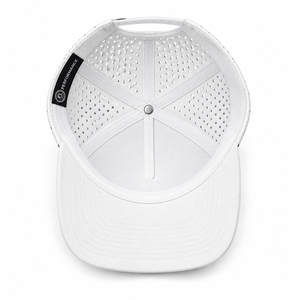 Casquette de sport réglable de haute qualité avec trous découpés au laser, casquette à 5 panneaux avec logo personnalisé tissé/PVC, casquette de golf avec cordon - Product Image 4
