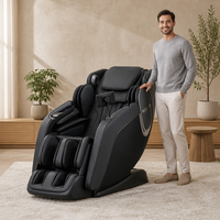 Fauteuil de massage à gravité zéro ZhouQi à double mécanisme, avec massage Shiatsu 3D, airbags intégraux, rouleaux de massage pour mollets et pieds, pour la maison, la salle de sport et le spa