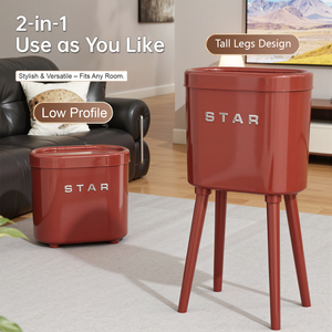 Bote de Basura Moderno de Fábrica con 4 Patas y Ruedas, Tapa Abatible, PP Ecológico para Accesorios de Cocina, Hogar y Jardín - Product Image 4