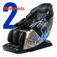 Fauteuil de massage corporel complet YS-C55 portable et pliable à double cœur, 4D, zéro gravité, 52 airbags, double pompe à air, commande vocale intelligente