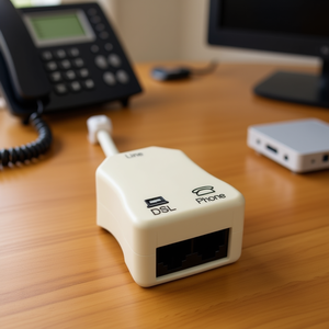 Filtro Divisor ADSL, Conector de Línea Telefónica RJ11 para Uso de Internet y Teléfono por DSL - Product Image 2