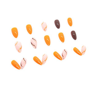 Pièces de <span class=keywords><strong>manucure</strong></span> européennes et américaines, automne-hiver, armure complète, <span class=keywords><strong>french</strong></span> <span class=keywords><strong>manucure</strong></span>, ABS <span class=keywords><strong>orange</strong></span> rouge, jujube dumplings, nail art personnalisé, salon - Product Image 4