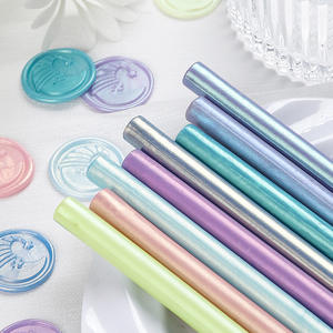 Barras de cera para sellar Aurora, material redondo de secado rápido para sellar cartas, suministros para manualidades - Product Image 1